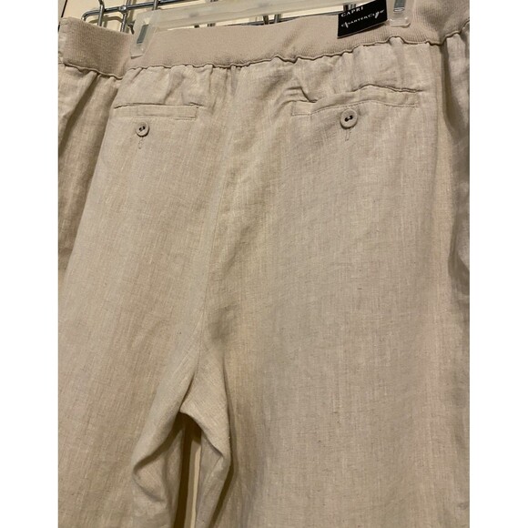 New Charter Club Classic Fit Linen Pull On Drawstring Capri Pants Women’s 12 - Picture 11 of 16